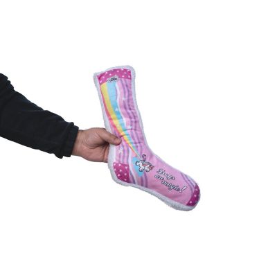 Image showing  Squeaking Unicorn Comfort Plush Sock Dog Toy