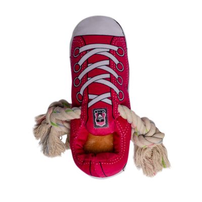 Image showing  Squeaking Comfort Plush Sneaker Dog Toy, Pink