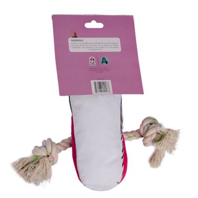 Image showing  Squeaking Comfort Plush Sneaker Dog Toy, Pink