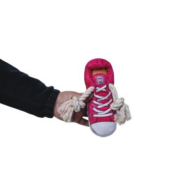 Image showing  Squeaking Comfort Plush Sneaker Dog Toy, Pink