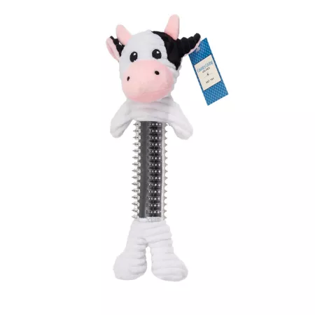 Country Living Black and White Cow Corduroy Plush Dog Toy Dog Squeaky Toys