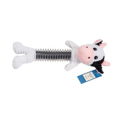 Image showing  Black and White Cow Corduroy Plush Dog Toy