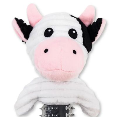 Image showing  Black and White Cow Corduroy Plush Dog Toy