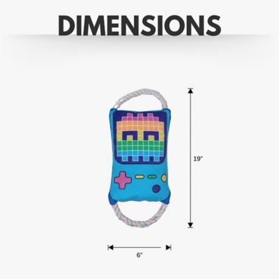 Image showing  Retro Gamer Crinkle and Squeaky Plush Dog Toy