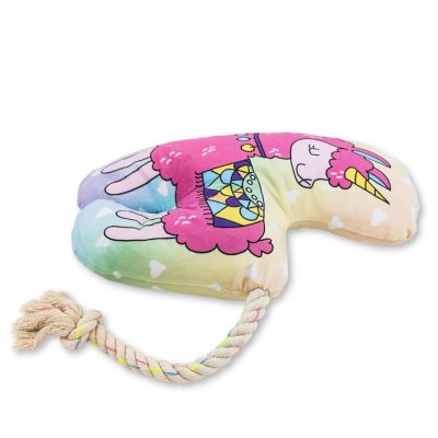 Image showing  Llama Crinkle and Squeaky Plush Dog Toy