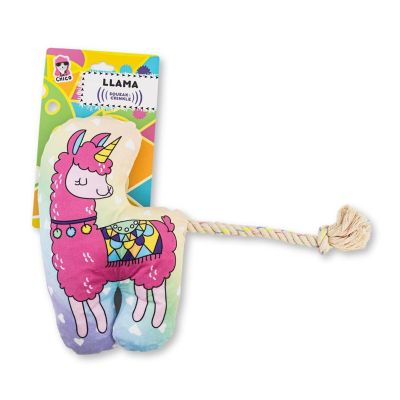 Image showing  Llama Crinkle and Squeaky Plush Dog Toy