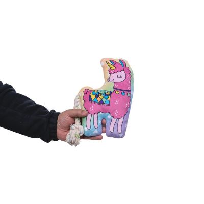 Image showing  Llama Crinkle and Squeaky Plush Dog Toy