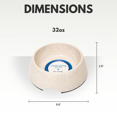 Image showing  Eco-Friendly Bamboo Dog Bowl - White Swan