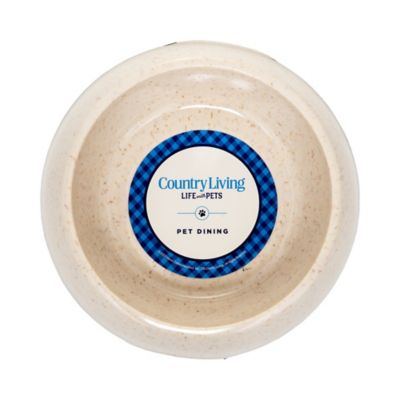 Image showing  Eco-Friendly Bamboo Dog Bowl - White Swan