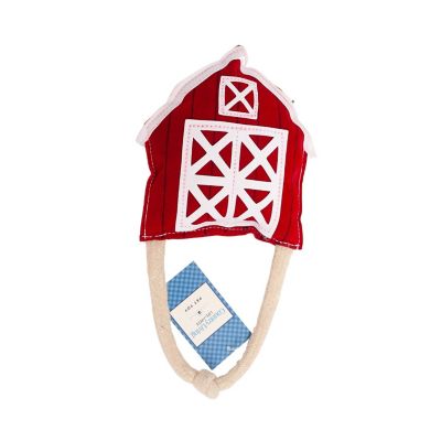 JMP Vegan Leather Red Barn Eco-Friendly Dog Chew Toy