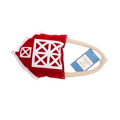 Image showing  Vegan Leather Red Barn Eco-Friendly Dog Chew Toy