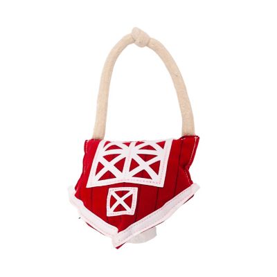 Image showing  Vegan Leather Red Barn Eco-Friendly Dog Chew Toy