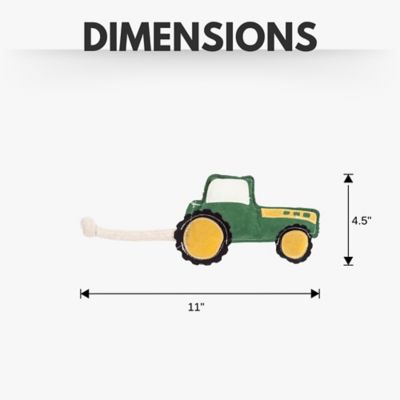 Image showing  Green Tractor Plush Dog Toy