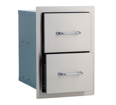 Bull Outdoor Products Stainless Steel Double Drawer
