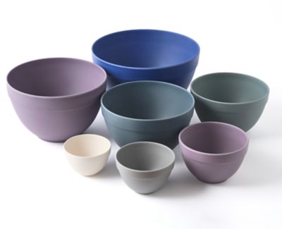 Image showing  7 pc. Thistle Nesting Bowl Set, Sapphire/Plum/Pewter/Juniper/Mauve/Dove Grey/Natural, 7 pc.
