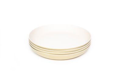 Bamboozle 11 in. 2-Tone Plate Set, Chamomile, 4 pc.