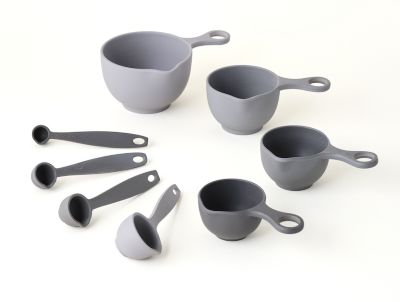 Image showing  Measuring Cups and Spoons Set, 8 pc., Grey