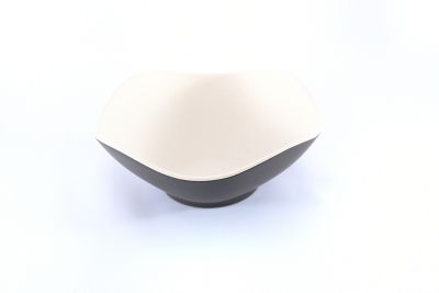 Image showing  6 in. 2-Tone Tall Bowl Set, Graphite/Natural, 4 pc.