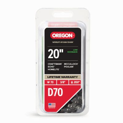 Oregon 20 in. AdvanceCut Chainsaw Chain, 3/8 in. Pitch, 0.050 in. Gauge, 70 Drive Links, D70-21