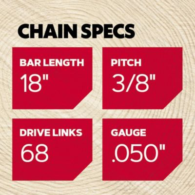 Image showing  18 in. PowerCut Chainsaw Chain, 3/8 in. Pitch, 0.050 in. Gauge, 68 Drive Links, E68-21