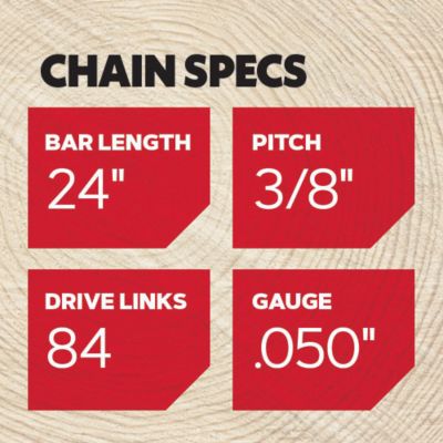 Image showing  24 in. PowerCut Chainsaw Chain, 3/8 in. Pitch, 0.050 in. Gauge, 84 Drive Links, E84-21