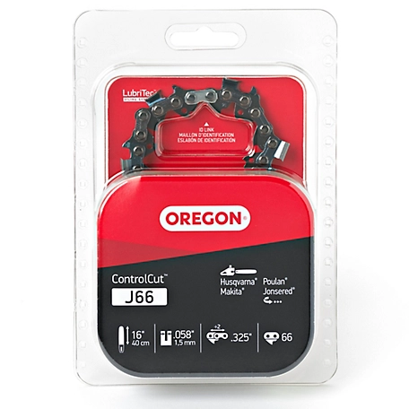 Oregon Controlcut Saw Chain for 16 in. Bar - 66 Drive Links - Fits Husqvarna, Poulan, Makita, Jonsered and Others, J66