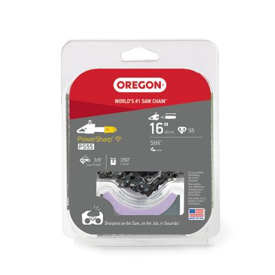 Oregon 16 in. PowerSharp Chainsaw Chain, 3/8 in. Pitch, 0.050 in. Gauge, 55 Drive Links
