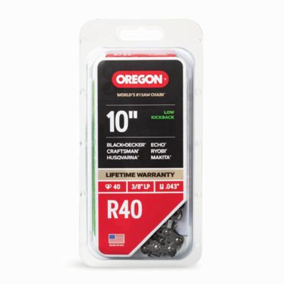 Oregon Advancecut Chainsaw Chain for 10 in. Bar -40 Drive Links - Fits Echo, Ryobi, Craftsman, Husqvarna Makita, Milwaukee -  R40-21