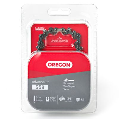 Oregon 16 in. AdvanceCut Chainsaw Chain, 3/8 in. Pitch, 0.050 in. Gauge, 58 Drive Links, S58