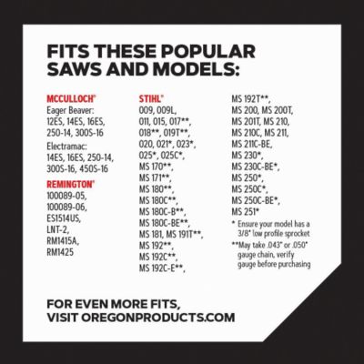 Image showing  14 in. VersaCut Chainsaw Chain, 3/8 in. Pitch, 0.050 in. Gauge, 50 Drive Links, T50-21