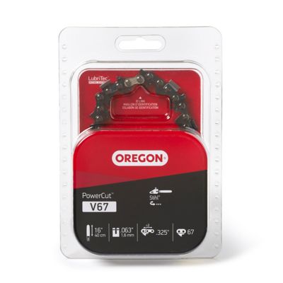 Oregon 16 in. PowerCut Chainsaw Chain, 0.325 in. Pitch, 0.063 in. Gauge, 67 Drive Links