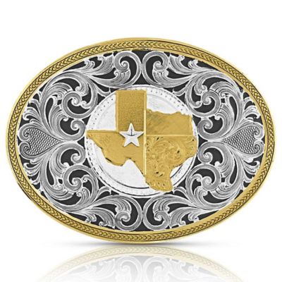 Montana Silversmiths Unisex Lone Star Texas Belt Buckle