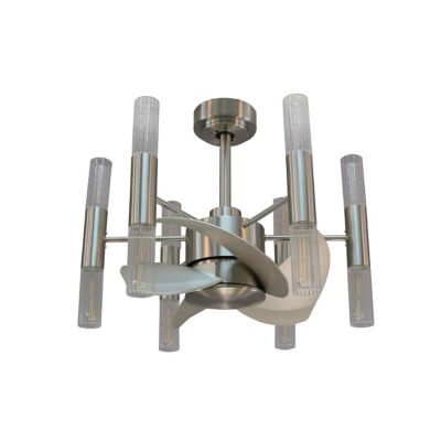 Image showing  Smart Voice Activated Ceiling Fan DC Motor, Chandelier 12 LED Bulbs, CF02118-BN1