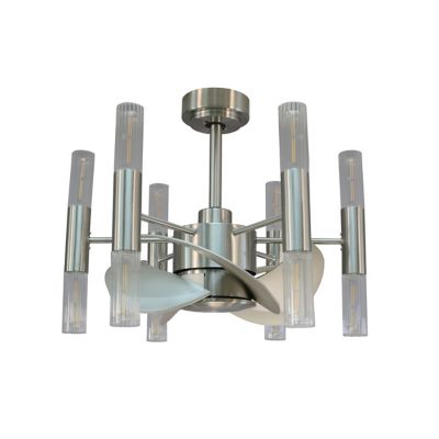 Image showing  Smart Voice Activated Ceiling Fan DC Motor, Chandelier 12 LED Bulbs, CF02118-BN1