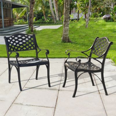 Image showing  2 pc. Outdoor Cast Aluminum Bistro Chair set