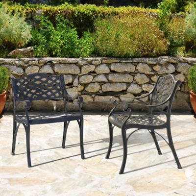 Image showing 7 th Nuu Garden 2 pc. Outdoor Cast Aluminum Bistro Chair set