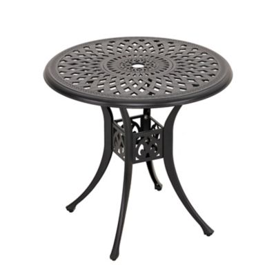 Image showing  31 in. Outdoor Cast-Aluminum Ice Bucket Round Bistro Table for 2 People