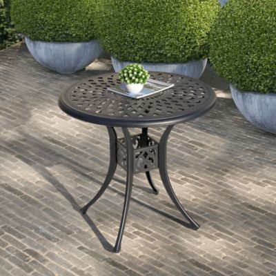 Image showing 9 th Nuu Garden 31 in. Outdoor Cast-Aluminum Ice Bucket Round Bistro Table for 2 People