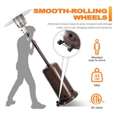 Image showing 6 th Nuu Garden Propane Gas Patio Heater with Cover, 15 sq. m, 46,000 BTU