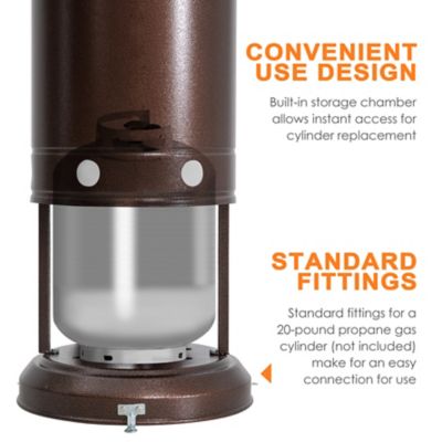 Image showing 7 th Nuu Garden Propane Gas Patio Heater with Cover, 15 sq. m, 46,000 BTU