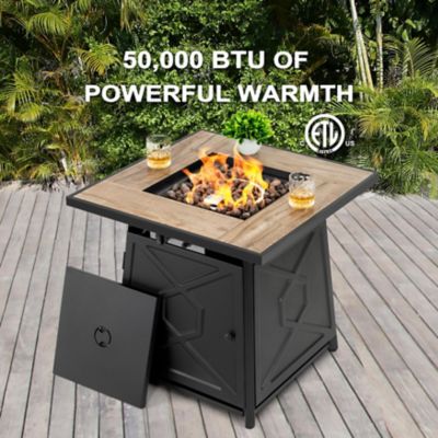 Image showing  28 in. Propane Gas Fire Pit Table 5000BTU