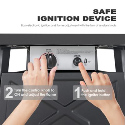 Image showing  28 in. Propane Gas Fire Pit Table 5000BTU