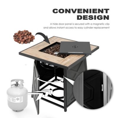 Image showing 6 th Nuu Garden 28 in. Propane Gas Fire Pit Table 5000BTU