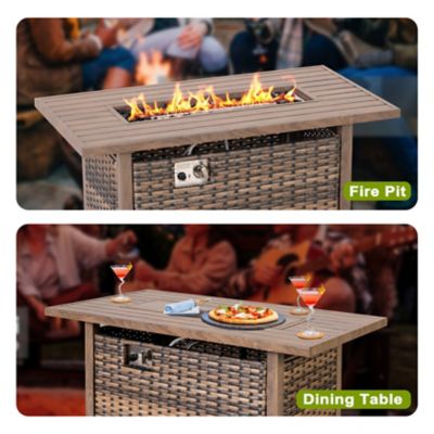 Image showing 6 th Nuu Garden 43 in. 50,000 BTU Propane Gas Fire Pit Table
