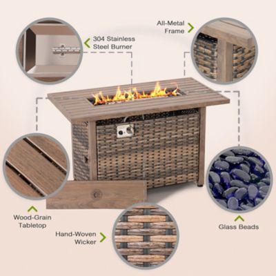 Image showing 7 th Nuu Garden 43 in. 50,000 BTU Propane Gas Fire Pit Table