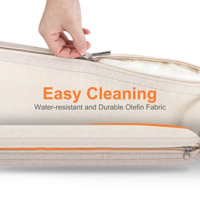 Image showing  3 pc. Outdoor Patio Dining Set, Includes Beige Cushions