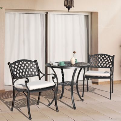 Image showing 9 th Nuu Garden 3 pc. Outdoor Patio Dining Set, Includes Beige Cushions
