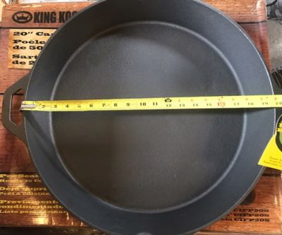 Image showing  Pre-Seasoned Cast Iron Skillet, 20 in., Black