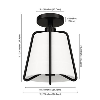 Image showing  1-Light Marduk Semi Flush-Mount Pendant Light