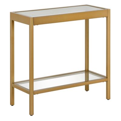 Image showing  Alexis Rectangular Side Table, Brass